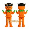 Halloween Pirate Pumpkin Mascot Costume Halloween Pirate Pumpkin Mascot Costume