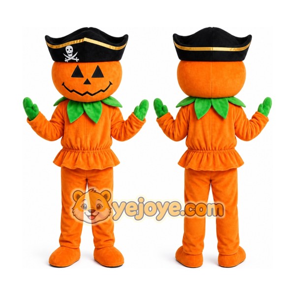 Halloween Pirate Pumpkin Mascot Costume