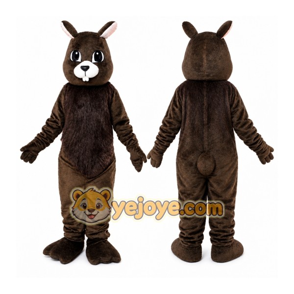 Brown Rabbit Mascot Costume
