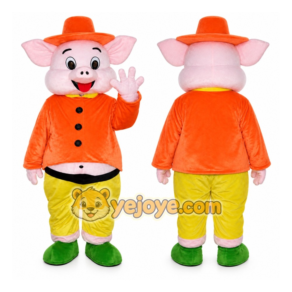 Happy Pig Mascot Costumes Cartoon