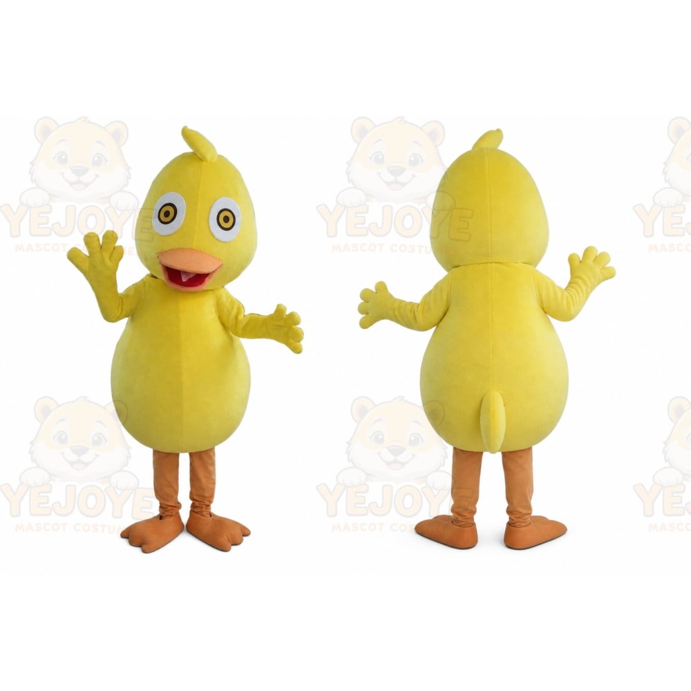 Happy Yellow Duck Mascot Costume