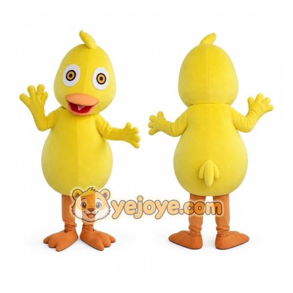 Happy Yellow Duck Mascot Costume