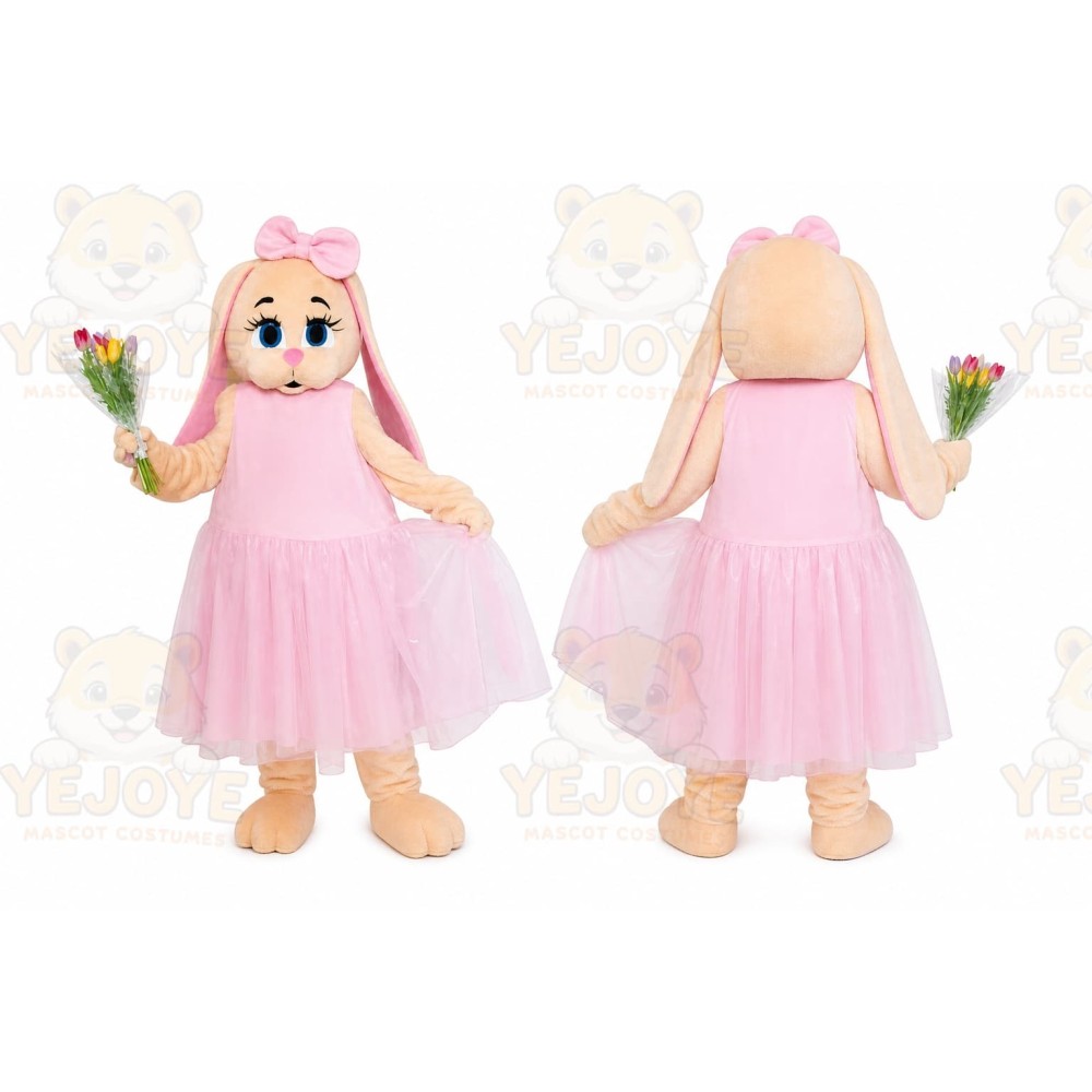 Hares Rabbits Pink Bunny Mascot Costumes
