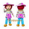 Hat Girl Strawberry Fruit Mascot Costume Hat Girl Strawberry Fruit Mascot Costume