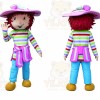 Hat Girl Strawberry Fruit Mascot Costume