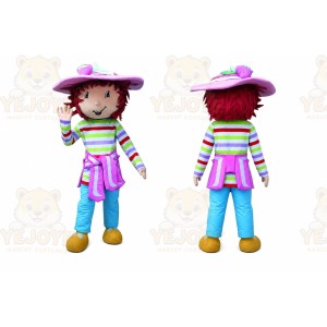 Hat Girl Strawberry Fruit Mascot Costume
