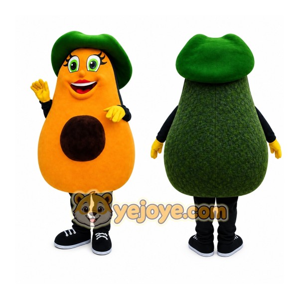 Avocado Cartoon Mascot Costume Fruit Avocado Mascot Outfit