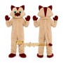 Helmet Brown White Cat Mascot Costume