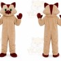 Helmet Brown White Cat Mascot Costume