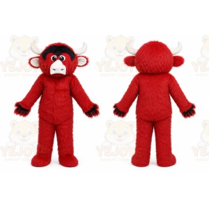 Helmet Luxury Plush Red Bull Mascot Costume