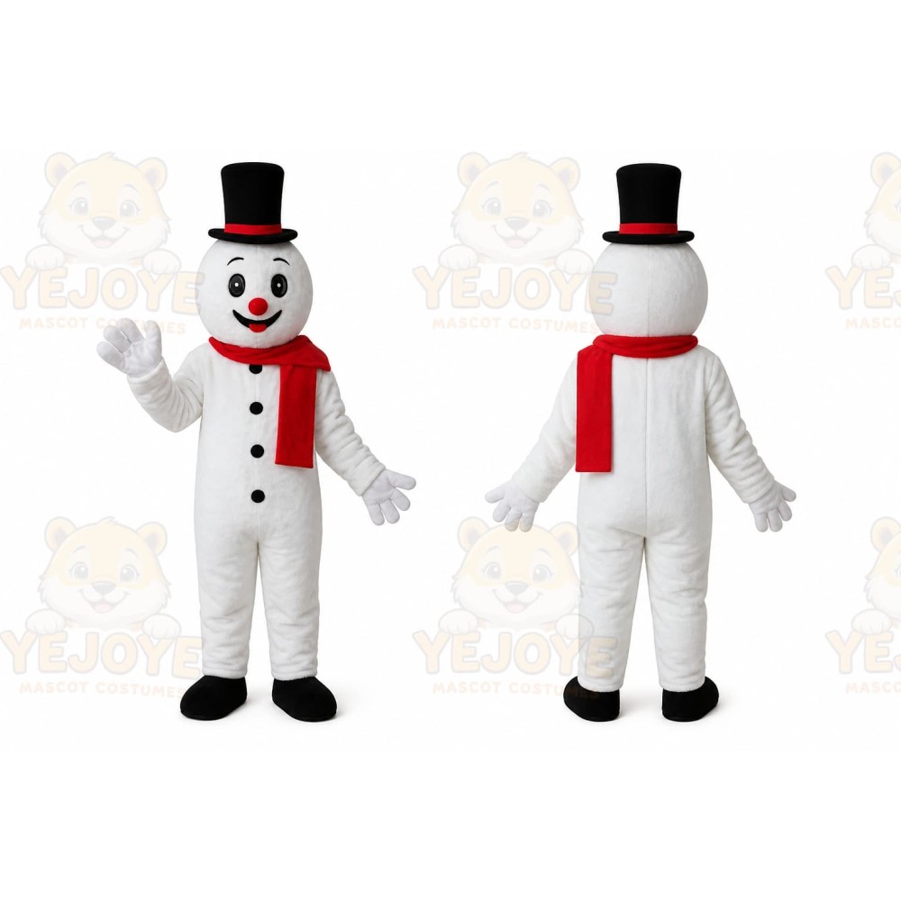 Helmet Snowman Mascot Costumes Walking Cartoon Costumes