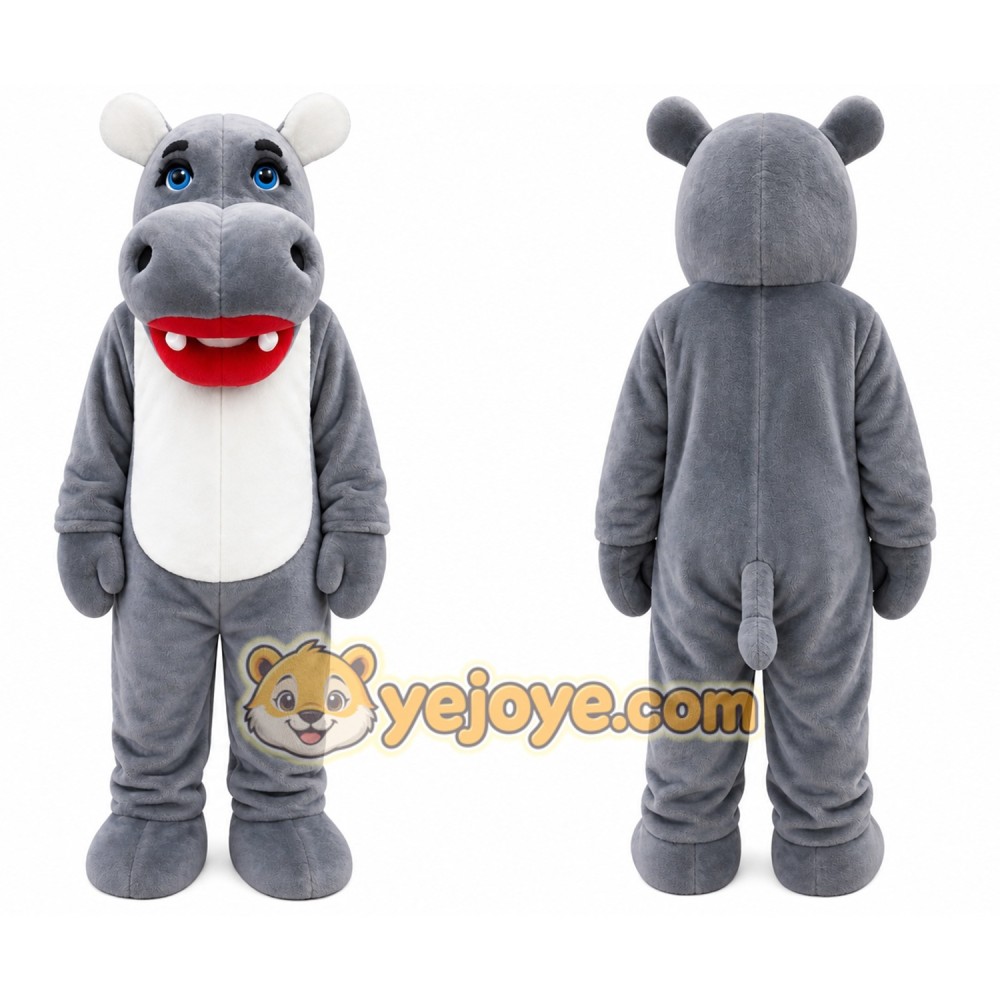 Hillary Hippo Mascot Costume Hillary Hippo Mascot Costume
