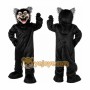 Huge Black Wolf Mascot Costume