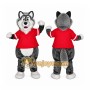 Bad Grey Wolf Mascot Costume Cartoon