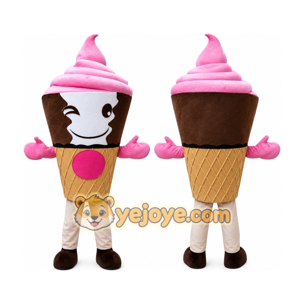 Ice Cream Cartoon Mascot Costume Ice Cream Cartoon Mascot Costume
