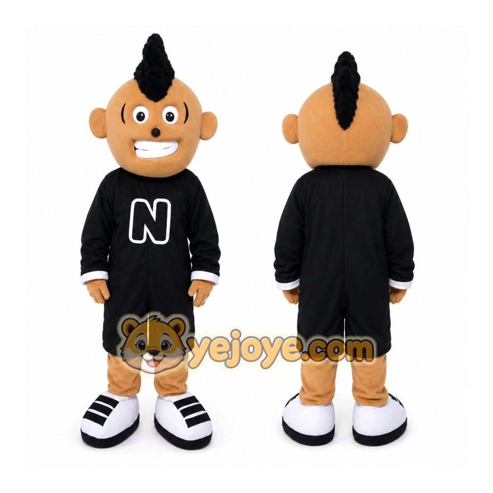 Bad Guy Boy Mascot Costume Bad Guy Boy Mascot Costume