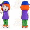 Baseball Girl Mascot Costume Red Hair