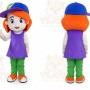 Baseball Girl Mascot Costume Red Hair