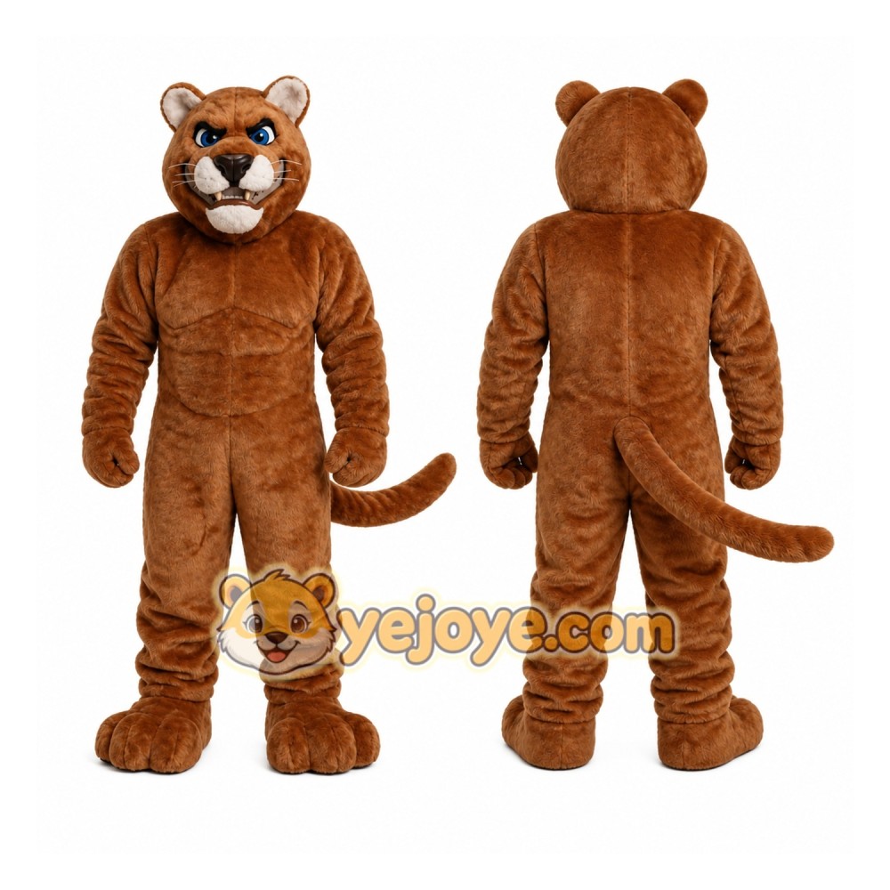 Leopard Panther Cat Cougar Mascot Costume Leopard Panther Cat Cougar Mascot Costume