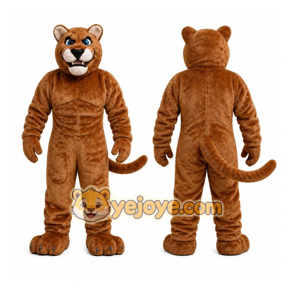 Leopard Power Cat Cougar Mascot Costume