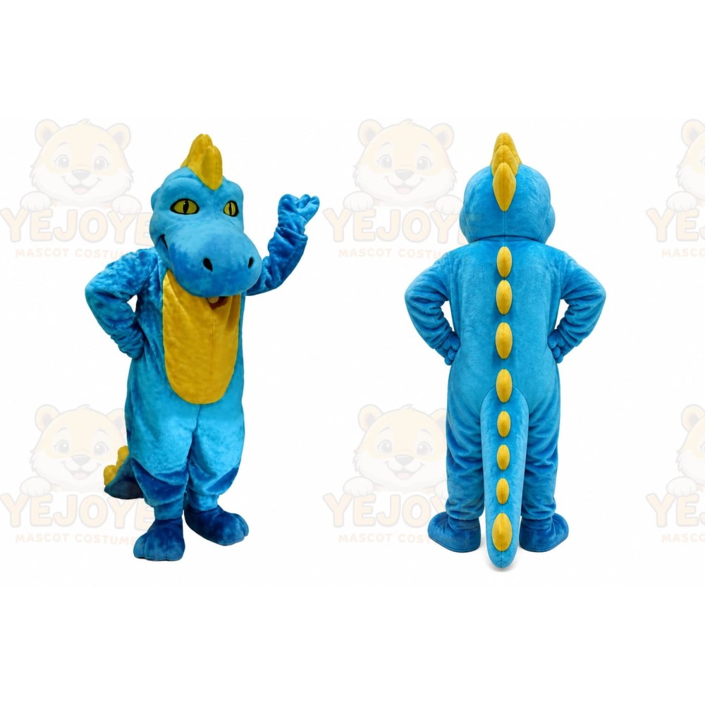 Light Blue Dino Mascot Dinosaur Costume