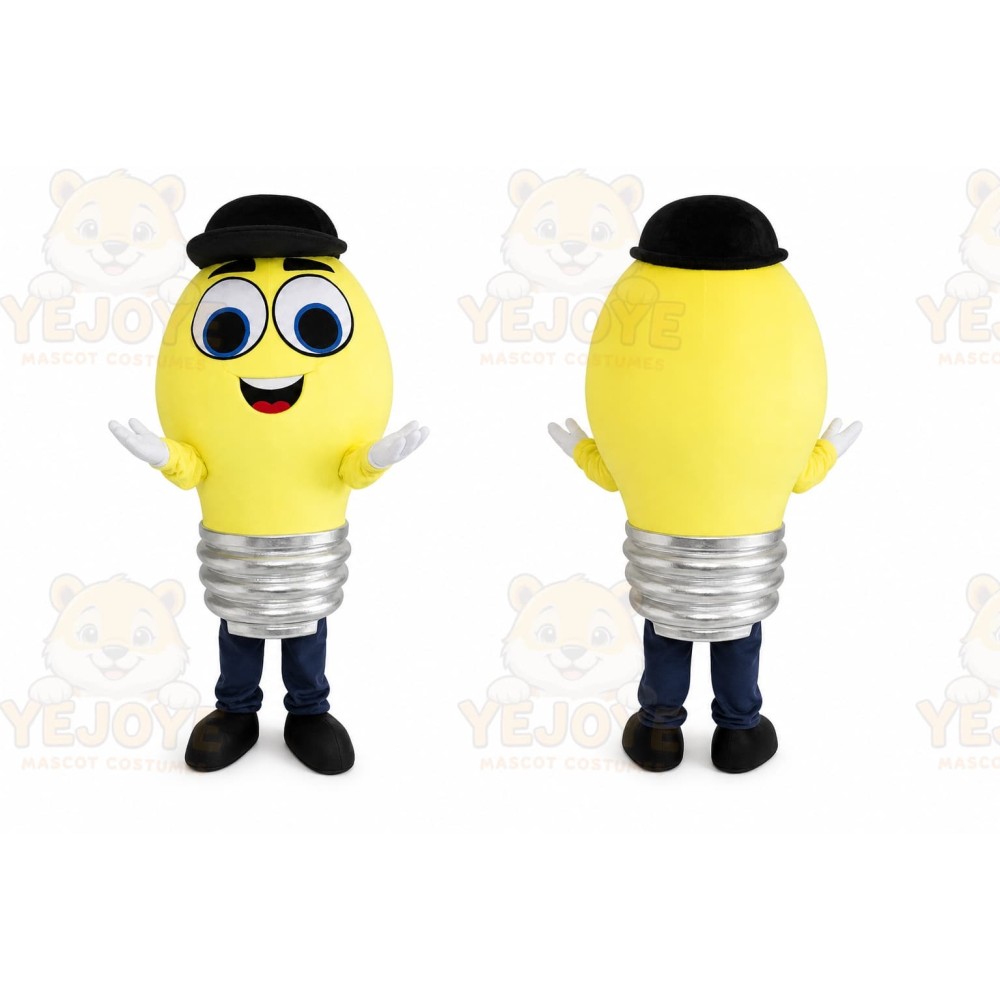 Light Bulb Mascot Costume Cartoon Character
