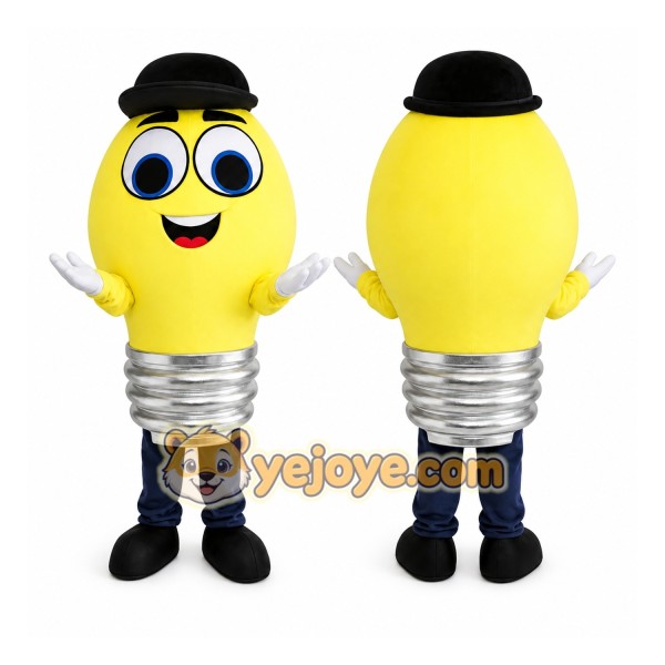 Light Bulb Mascot Costume Cartoon Character