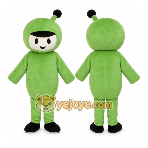 Green Antenna Character Mascot Costume