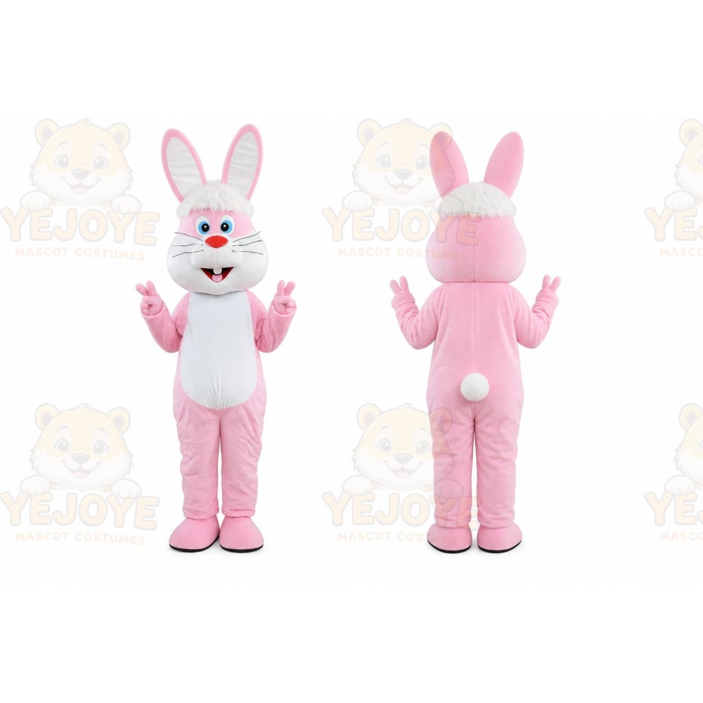 Light Pink Easter Bunny Bug Rabbit Mascot Costume