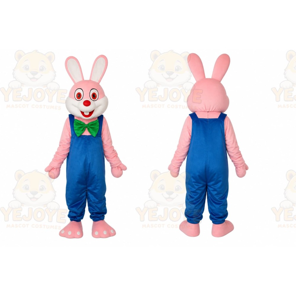 Light Pink Robbie Rabbit Mascot Costume