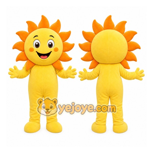 Yellow Sun Mascot Costume