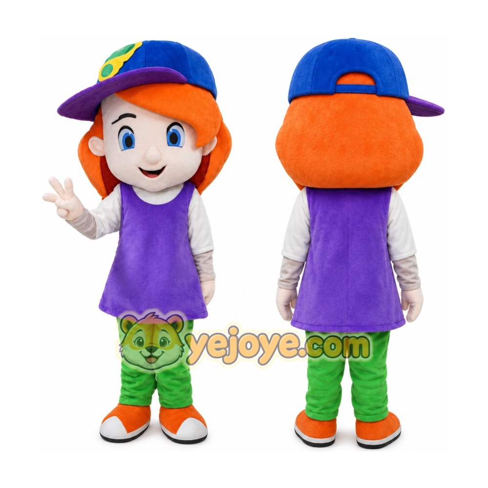 Little Girl Lassock Young Girl Mascot Costume