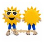 Beach Sunshine Cool Joyful Sunglasses Sun Mascot Costume