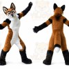 Long Fur Fursuit Studio Brown Husky Dog Mascot Costume