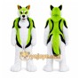 Long Fur Green White Husky Dog Fursuit Mascot Costume