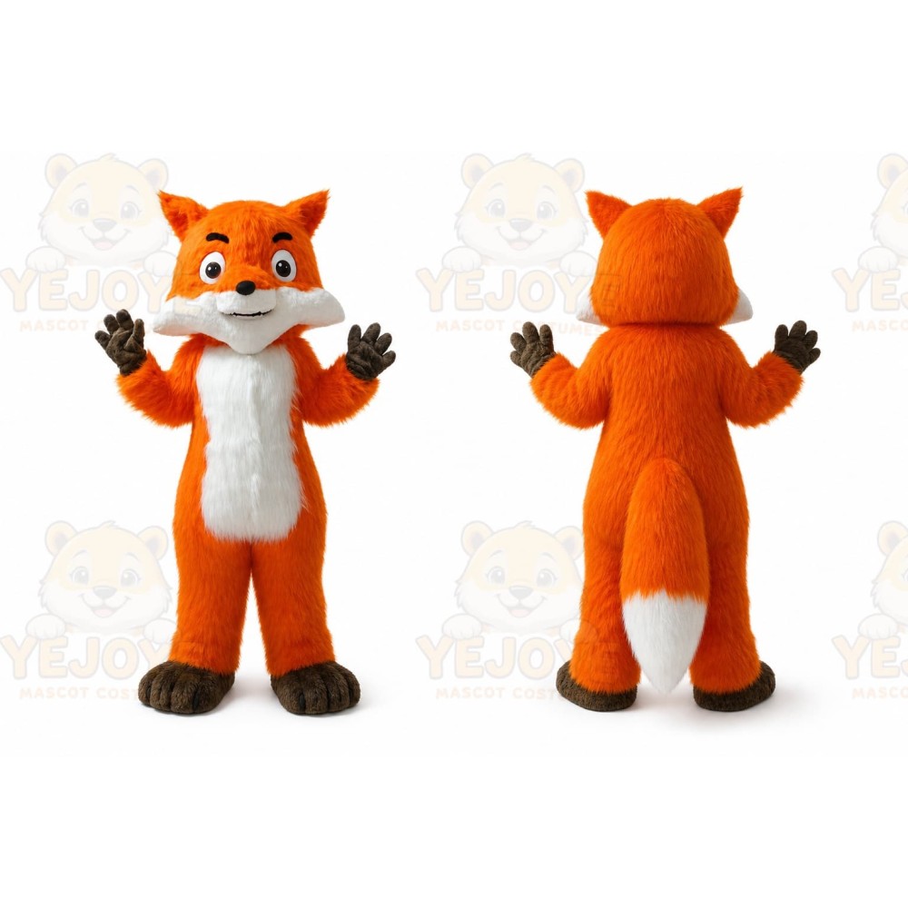 Long Fur Orang Fox Mascot Costume