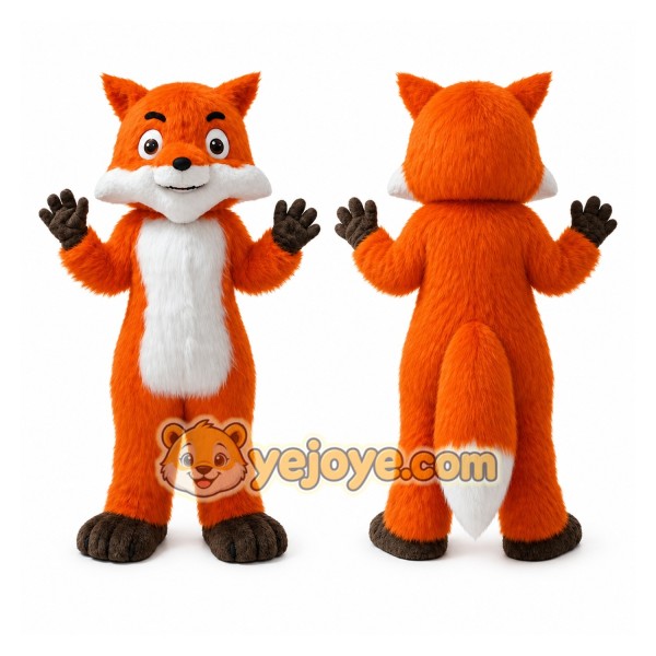 Long Fur Orang Fox Mascot Costume