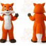 Long Fur Orang Fox Mascot Costume