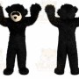 Long Hair Black Bear Mascot Costume for Adult
