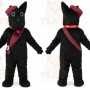 Long Hair Black Scotty Dog Mascot Costume