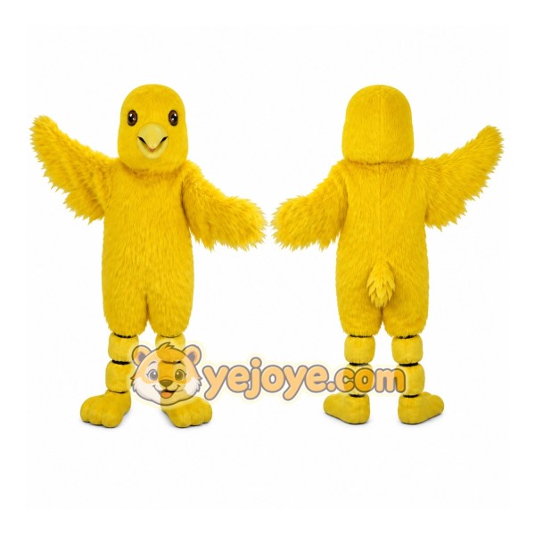 Long Hair Canary Mascot Costume Adult Birds Mascot