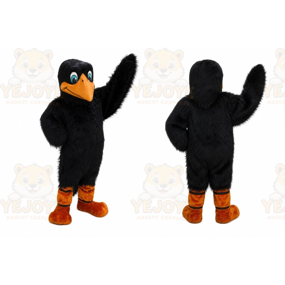 Long Hair Crow Mascot Costume