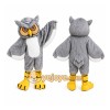 Long Hair Gray Owl Mascot Costume Adult Character Long Hair Gray Owl Mascot Costume Adult Character
