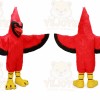 Long Hair Plush Red Parrot Cardinal Mascot Costume