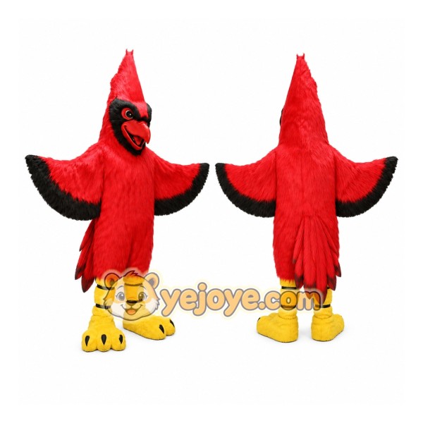 Red Crested Bird Mascot Costume