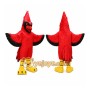 Red Crested Bird Mascot Costume