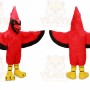 Long Hair Plush Red Parrot Cardinal Mascot Costume