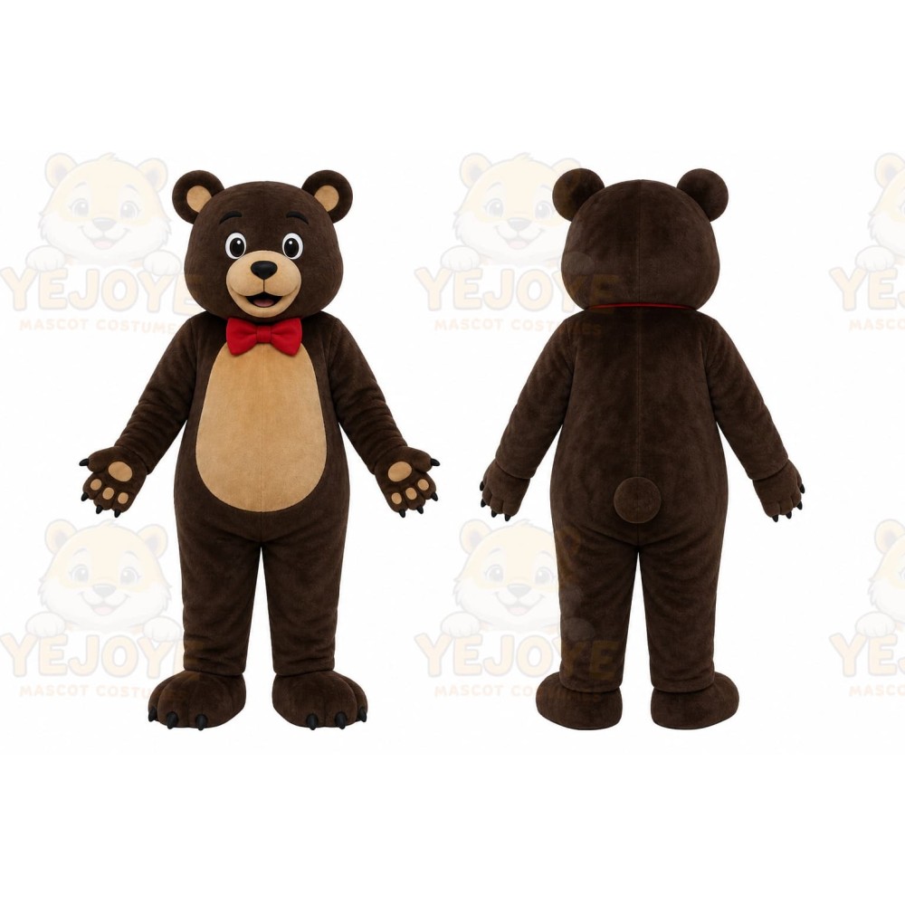 Bear Mascot Costume Dark Brown