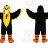 Long Hair Plush Yellow & Black Toucan Mascot Costume