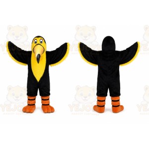 Long Hair Plush Yellow & Black Toucan Mascot Costume